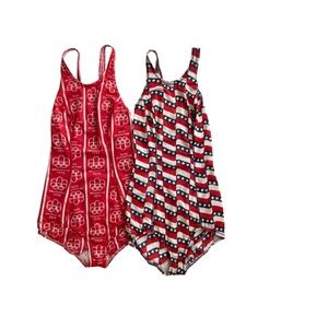 Vintage 1976 Montreal Olympics USA & Australia Speedo Swimsuits Size 34